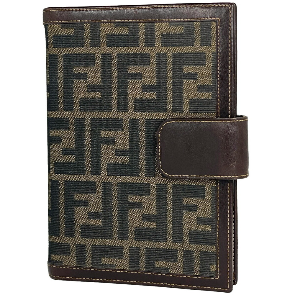 FENDI Zucca notebook cover holes System Book Brown
